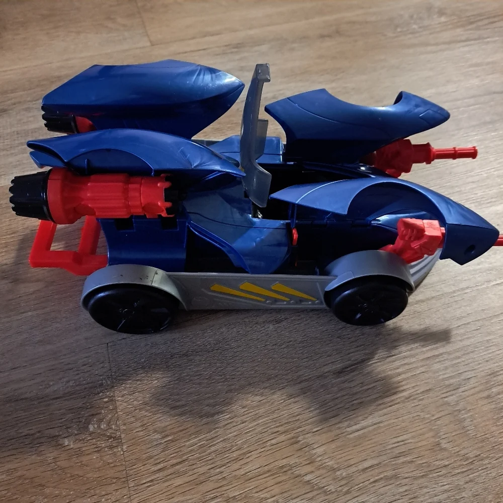Mattel DC Comics Batman Transform & Attack Batmobile Blue Vehicle Kid's Toy